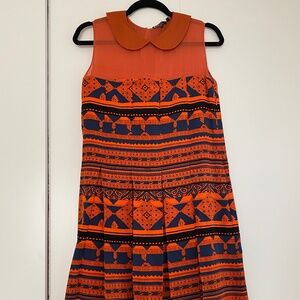 Raoul pleated dress with belt, size 2